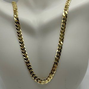 Mens Thick Gold Miami Cuban Curb Chain - 30" HEAVY - 925 Italy